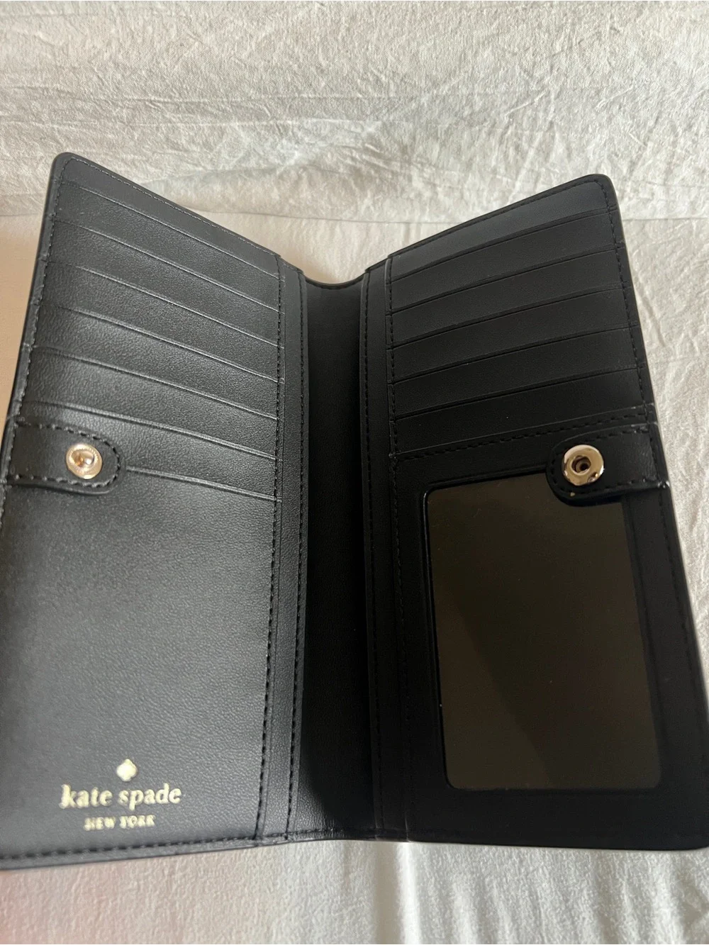 Kate Spade Black Pebbled Leather Backpack & Wallet Set